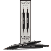 Striking Viking Beard Filler Pen Light Brown 2 Pack Waterproof Dual Tip Beard Shaping Pen