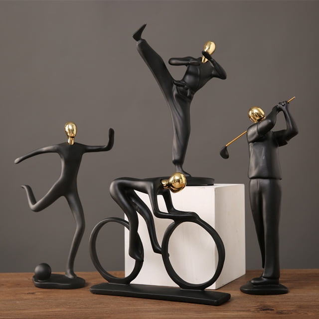Figura deportiva de resina para decoración del hogar, sala de estar, pasillo, mueble de TV, mueble de vino, estantería, decoración de escritorio de oficina