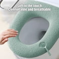 thumbnail image 4 of Mouliraty Toilet Seat Cover, Thickened Insulated Toilet Seat Cover Toilet Seat Cover for Home Use Fully Enclosing Toilet Pad, Washable and Reusable Toilet Seat Lid Cover Pads, Green, 4 of 6