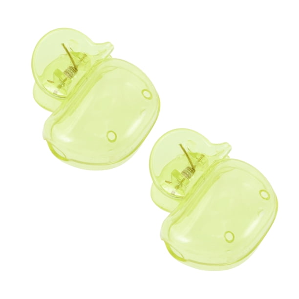 Cubiertas de cepillo de dientes en forma de pato de 2 piezas ligeras para viajar, plástico azul, amarillo, rojo, verde