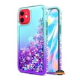 thumbnail image 5 of For Apple iPhone 13 (6.1") Gradient Quicksand Glitter Flowing Liquid Floating Bling Diamond TPU Rubber Hybrid Phone Case Cover by Xpression [Teal / Purple], 5 of 11