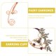 thumbnail image 4 of 1 Pair Leaf Elf Clip Earrings Elegant Hanging Earrings Fairy Jewelry Cuff Earrings, 4 of 4