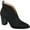Black, variant on JOURNEE COLLECTION Womens Beige Textured Deep V Center Cut Cushioned Bellamy Block Heel Booties 10