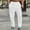White, variant on Men's Jacquard Textured Casual Sweatpants Pants Beach Stretch Knit Drawstring Loose Fit Straight Leg Pant (S-3XL) White