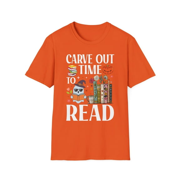 Carve out time to read Halloween pumpkin t-shirt