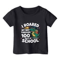 thumbnail image 3 of School Uniform Tshirts Unisex Back to School Letter Tee Short Sleeve Crewneck Top Girls T Shirts Black 3-4 Years, 3 of 4