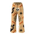 thumbnail image 4 of Bovemsi Capri Pants for Women Pumpkin Print Halloween Wide Leg Pajama Pants Fashion Outfits Clothes M Multicolor, 4 of 4