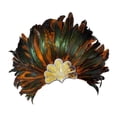 thumbnail image 2 of Tocado de plumas, accesorios para disfraces, tocado de carnaval para fiestas temáticas. Naranja, 2 of 9
