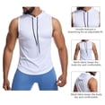 thumbnail image 5 of Baozhu Men's Workout Hooded Tank Tops Sleeveless Casual Gym Training Hoodies  Fashion Athletic Hoodies Pullover Hooded T-Shirts, 5 of 7