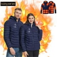 thumbnail image 3 of Qeaghou Unisex Heated Jacket with 21 Heating Zones Lightweight Zip Up Warm Heated Coat USB Charging Hooded Heated Jackets, 3 of 6