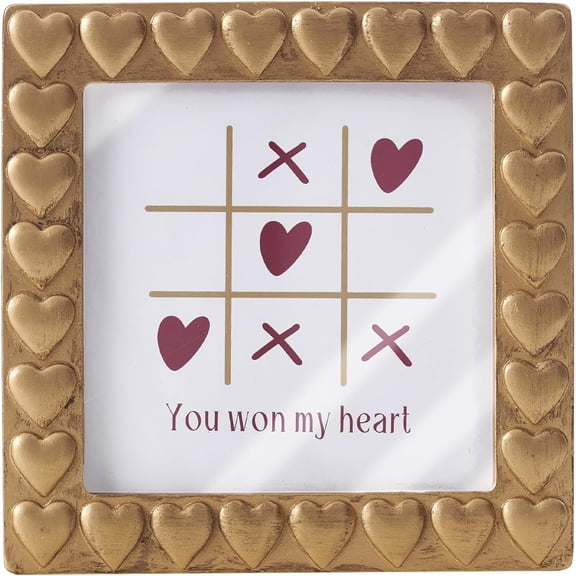 4x4 Picture Frames , Small and Cute Heart Picture Frame for Wall Mount & Tabletop Display, Nightstand Decor, Photos Frame, Memorial Gifts for Couples, Wedding,