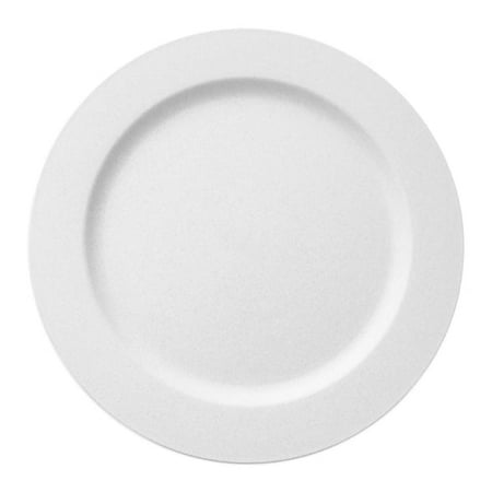 

Smarty 10 Matte Milk White Round Disposable Plastic Dinner Plate 120 ct