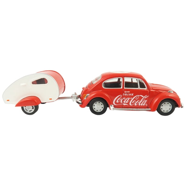 Carro VW Escarabajo 1967 Coca-Cola con Remolque Teardrop