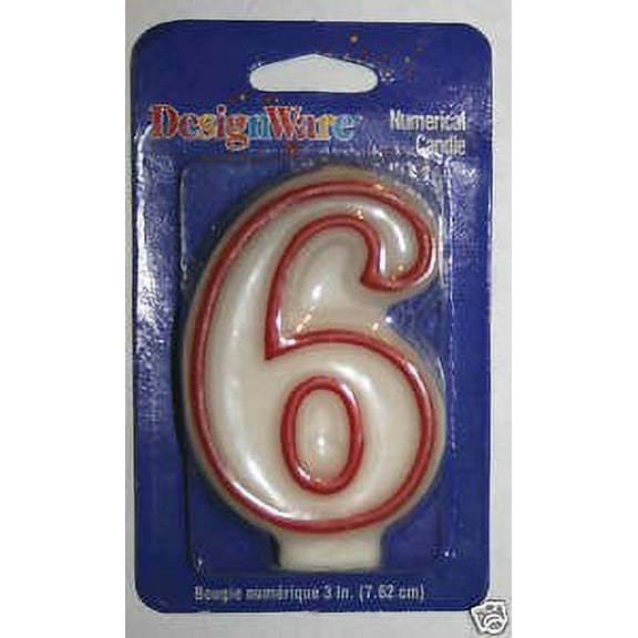 Numerical Candle "#6" By Design Ware