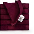 thumbnail image 2 of World Famous Royal Comfort 100% Cotton Bath Towel Size 24x48 at 10.5 lbs per dz Weight ! Pack of 6 Burgundy Towels. DO not Settle for Less! Towels for Pool, Gym, Spa ,and Dorm., 2 of 4