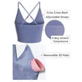 thumbnail image 5 of Made by Olivia Women's Seamless Padded Workout Sports Bra Cami Cropped Yoga Tank Top with Adjustable Straps, 5 of 7