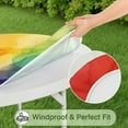 thumbnail image 5 of Colorful Tie Dye Blot Pattern Round Fitted Tablecloth with Elastic Edge,Dining Table Cover Waterproof,Outdoor Round Tablecloth for Camping,Dining,Indoor and Outdoor, 5 of 7
