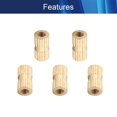 thumbnail image 3 of HUGFEGWE M3x10mm Female Thread Knurled Nuts Hx5mm OD Brass Threaded Insert Embedment Nuts Hydraulic Welded Joint Injection Molding Assortment Kit for 3D Printing Injection Molding 20PCS CJB91-24962, 3 of 6