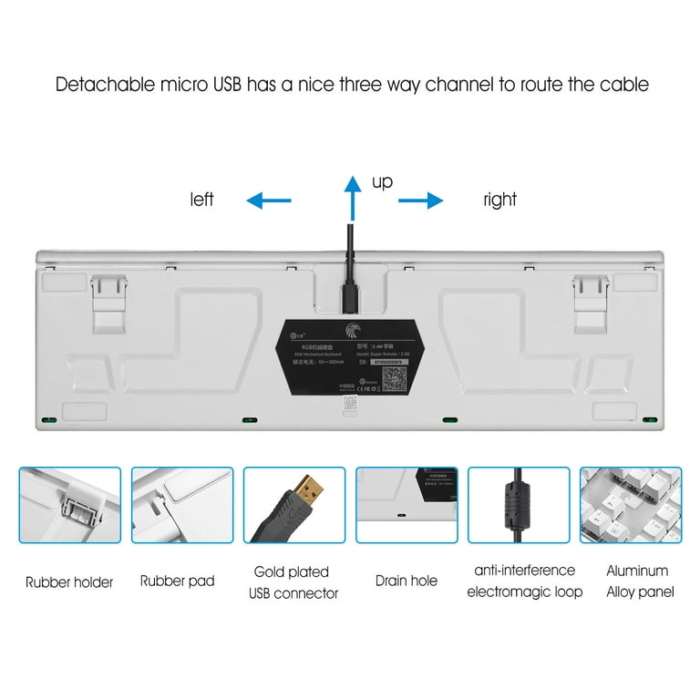 HUO JI E-Yooso Z-88 Mechanical Gaming Keyboard, Red Switches