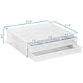 thumbnail image 4 of Soporte elevador para monitor Mount-It! Malla metálica con 2 cajones, color blanco, 4 of 9