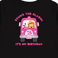 thumbnail image 4 of Inktastic Fire Truck Girl 3rd Birthday Girls Long Sleeve Toddler T-Shirt, 4 of 5