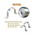thumbnail image 3 of 15 PCS 60mm 304 Stainless Steel Hose Clamps U-Shaped Hose Clamps for Pipe, Conduit and Cable Fastening Clamps Stainless Steel Pipe Rack Hose Clamps，M60, 3 of 5