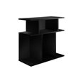 thumbnail image 3 of Modern Black Laminate Accent Side Table for Living Room &amp; Bedroom | 6 Open Shelves | Contemporary 3-Tier End Nightstand | 23.75" H x 11.75" W | Easy Assembly, 3 of 6