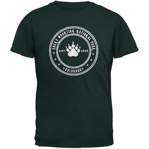 Rocky Mountain National Park Forest Green Youth T-Shirt - Youth Small