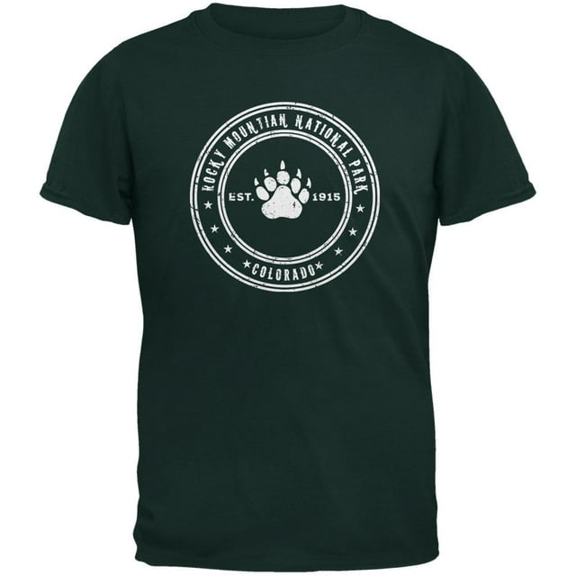 T-Shirt Jeunesse Vert Forêt Parc National des Montagnes Rocheuses