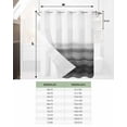 thumbnail image 7 of No Hook Shower Curtains, Black White Ombre Long Bathtub Curtains with Snap in Liner, Vintage Minimalism Abstract Stripes Waterproof Washable Fabric Bathroom Shower Curtain Sets, 72" x 78", 7 of 7