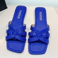 thumbnail image 1 of Sandalias de diseñador de marca de lujo para mujer, chanclas modernas planas con punta cuadrada para playa y exteriores, 2023 qym unisex, 1 of 2