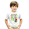 thumbnail image 3 of XFeng Kids My 1st Day Of Kindergarten T-Shirt, 5 Years Old Pencil Apple Book Graphic Short Sleeve Crew Neck Tee, 3 of 3