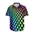 thumbnail image 5 of EQWLJWE Dress Shirt for Men's Geometric Beach Shirts Casual Button Up Short Sleeves 3D Non Positioning Printed Shirt Party Outfit Fun Holiday Costumes for Office, 5 of 5
