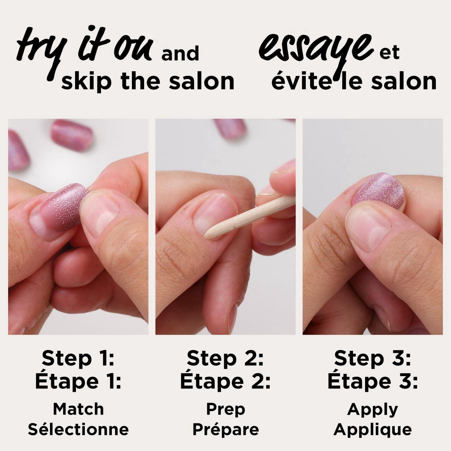 Salon Effects Perfect Press-On Nails, Non-Damaging Manicure
