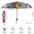 thumbnail image 3 of FORMRS Travel Umbrella Folding Auto Open Close Windproof Rain UV Protection, Whimsical Floral, 3 of 8