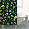 thumbnail image 4 of Mixed Citrus Fruit Leaves DarkGreen Pattern Shower Curtain 36"x72" ,Bathroom Decorative Shower Curtains Set with 12 Hooks,Modern Waterproof Washable Shower Curtain, 4 of 6