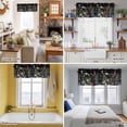 thumbnail image 5 of Spring Floral Kitchen Curtain Valances for Windows Farmhouse Short Curtains, Black Farmhouse Botanical Watercolor Rod Pocket Valance Curtain for Bedroom Cafe Living Room 42"x12", 5 of 8