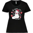 thumbnail image 3 of Inktastic Cat Christmas Music with Santa Hat Women's Plus Size T-Shirt, 3 of 5