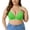 Green, variant on Women's Plus Size Wireless Triangle Bra Deep V Neck Push Up Bralettes Adjustable Straps Everyday Tshirt Bra