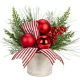 thumbnail image 1 of Árbol de Navidad Hollyone, pequeño, artificial, 28 cm, con adornos, 1 of 6