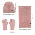 thumbnail image 2 of Gorro de punto de invierno, gorro, bufanda larga, guantes con pantalla táctil, conjunto de gorro de calavera, guantes más cálidos para el cuello, 2 of 5