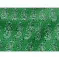 thumbnail image 4 of oneOone Viscose Jersey Green Fabric Geometric|Paisley & Floral Block Craft Projects Decor Fabric Printed By The Yard 60 Inch Wide, 4 of 5