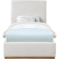 thumbnail image 3 of Maklaine Contemporary 52''H x 43.5''W x 82.5''D Cream Fabric Twin Bed, 3 of 8