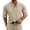 1#Khaki, variant on BRANROY Long Sleeve Shirts for Men - Linen Stand Collar Button-Front Shirt, Lightweight and Breathable for Daily Wear,Black L