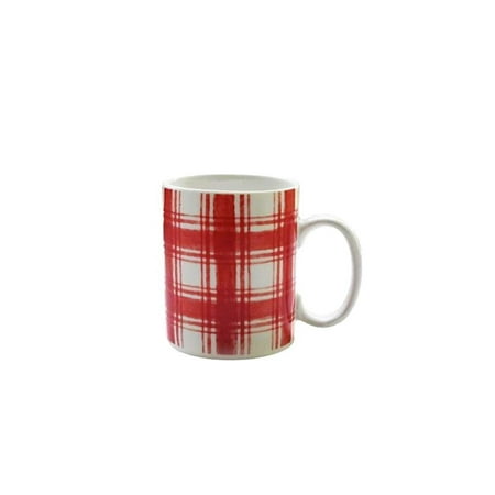 Mistletoe Memories Porcelain Plaid Cup