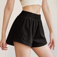thumbnail image 4 of RYRJJ Running Shorts for Women Quick Dry Athletic Sports Shorts Lightweight Active Workout Gym Shorts with Liner(Black,S), 4 of 9