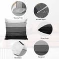 thumbnail image 5 of Decorative Throw Pillow Covers 18x18 Inch Set of 2 Grey Wood Grain Home Decor Pillow Cases for Couch, Rustic Ombre Wooden Stripes Cushion Case for Living Room Bedroom Bed Car Chair, 5 of 9