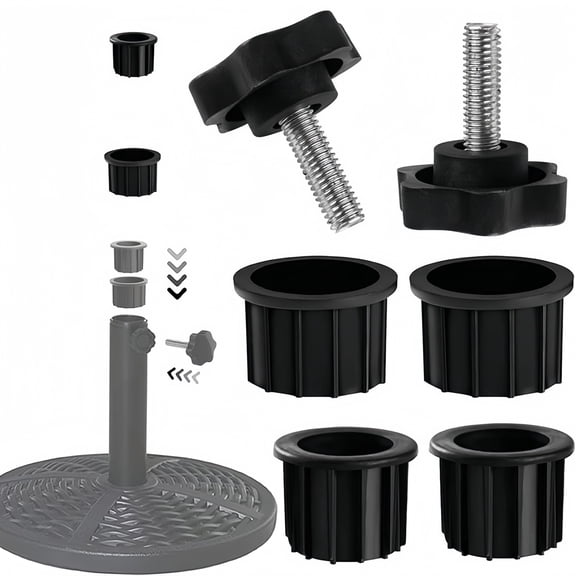 Umbrella Hole Ring Plug Patio Umbrella Hole Cap 6 Pcs Bexikou Black Plastic Outdoor Umbrella Base Replacement Parts