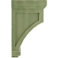 thumbnail image 2 of Ekena Millwork 4 1/4"W x 4 1/4"D x 7"H Fluted Wood Vintage Decor Corbel, Restoration Green, 2 of 6