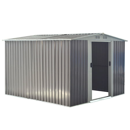 costway 8.5x8.5ft outdoor garden storage shed tool house